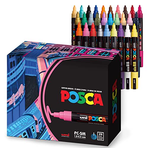 29 Posca Paint Markers with Reversible Tips