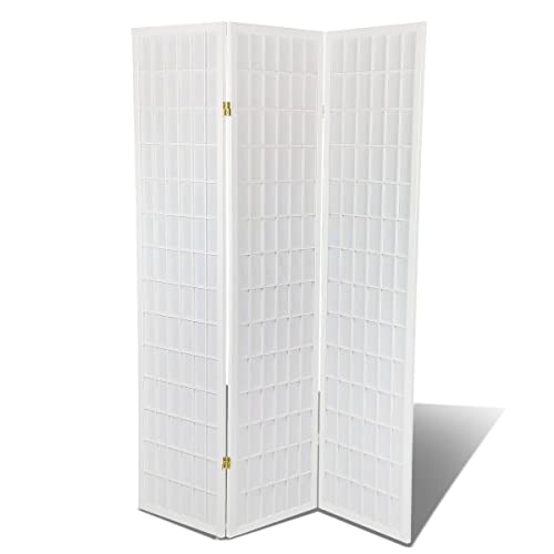 3-10 Panel Room Divider Square Design White (3 Panel)