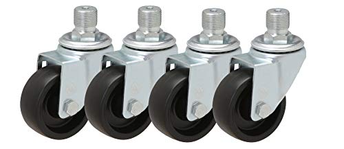 3" Caster Set of 4 Swivels for Hobart Mixer Bowl Dolly with Polyolefin Wheels