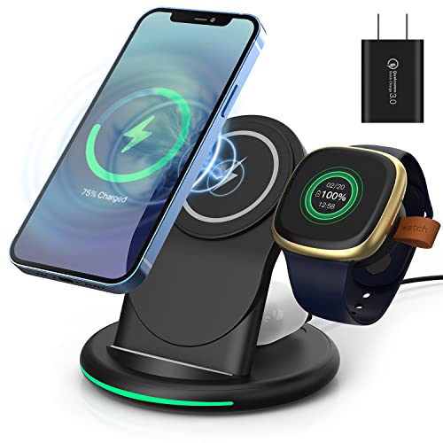 3 in 1 Magnetic Wireless Charger for iPhone and Fitbit
