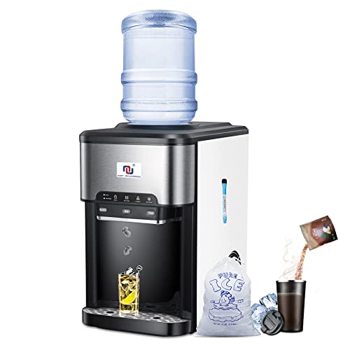 3-in-1 Water Cooler Dispenser with Built-in Ice Maker