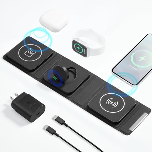 VEMDIA 3-in-1 Wireless Fast Charger for iPhone and Multiple Devices