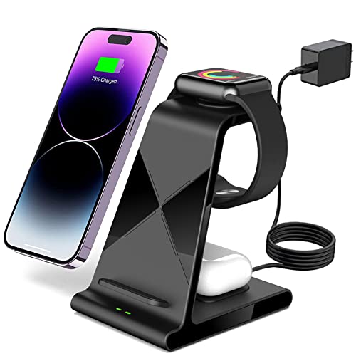 Aukvite 3-in-1 Wireless Charging Station for Apple Devices