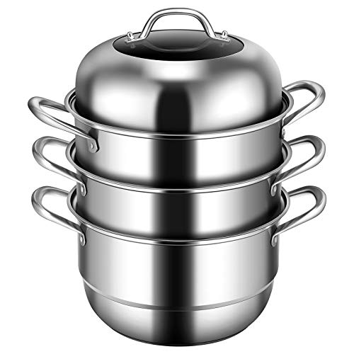 3-Layer Stainless Steel Steamer Pot