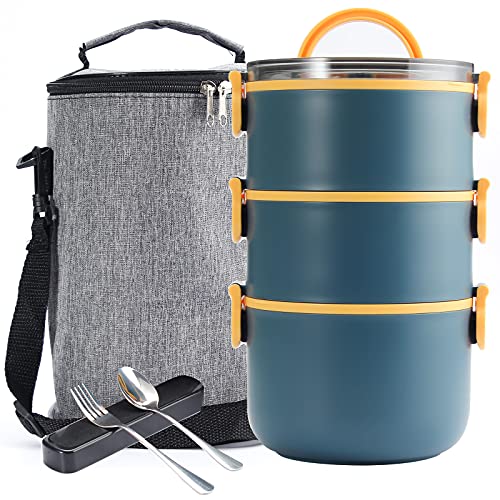LIFESTYLE PRODUCTS 2-TIER THERMAL-INSULATED LUNCH BOX /CAMPING