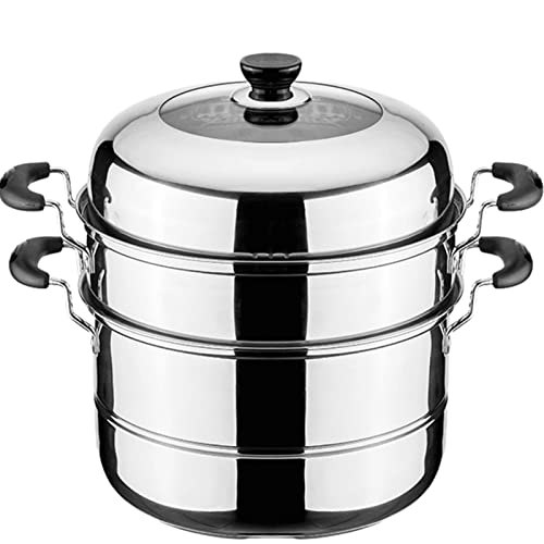 3 Tier Steamer Pot for Cooking Stainless Steel