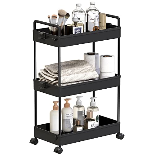 3 Tier Utility Cart Mobile Slide Out Organizer
