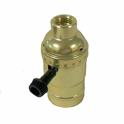 3-way brass-plated lamp socket with large hole 1/4 IPS TR-28