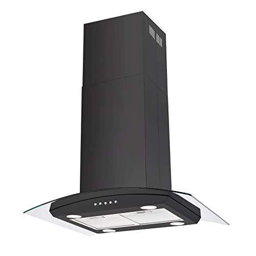 30-inch Island Range Hood with Quiet Motor and Aluminum Filters