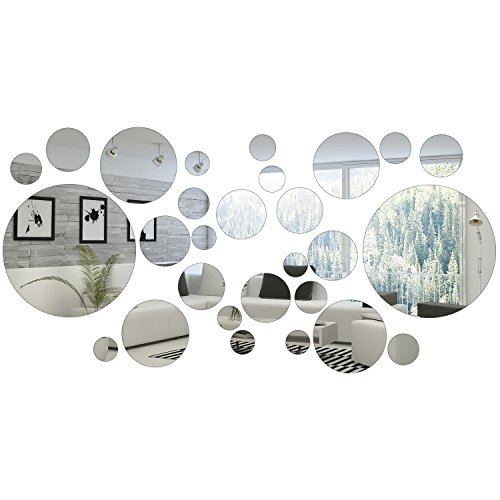 32-Piece Acrylic Mirror Wall Stickers