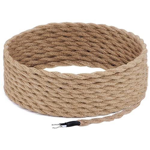 ArcoMead Natural Fabric Hemp Rope Electrical Cord