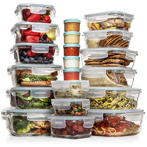 35 Piece Airtight Glass Food Storage Containers with Lids