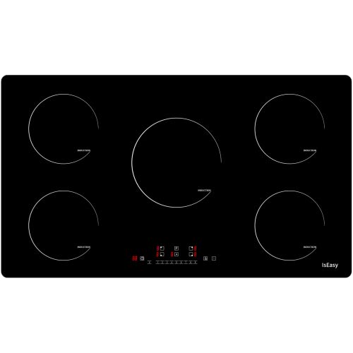 IsEasy 36" Induction Electric Cooktop with 5 Boost Burner