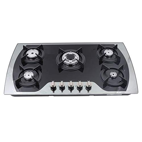 36" Gas Cooktop, 5 Sealed Burners, Auto Ignition, Stainless Steel