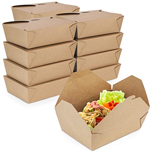 [36 Pack] 76 oz Paper Take Out Containers
