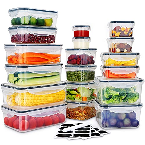 Freshmage 36-Piece Airtight Food Storage Containers with Chalkboard Labels