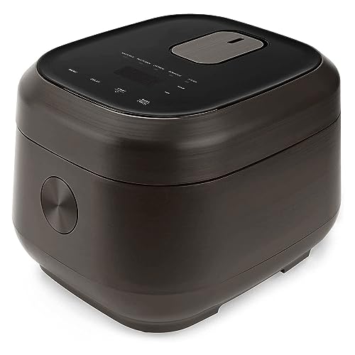 Offacy Smart Mini Rice Cooker, 3 Cups (Uncooked) Small Capacity, 24-H Delay Timer, Auto Keep Warm, Nonstick Inner Pot, for Soft White Rice, Brown