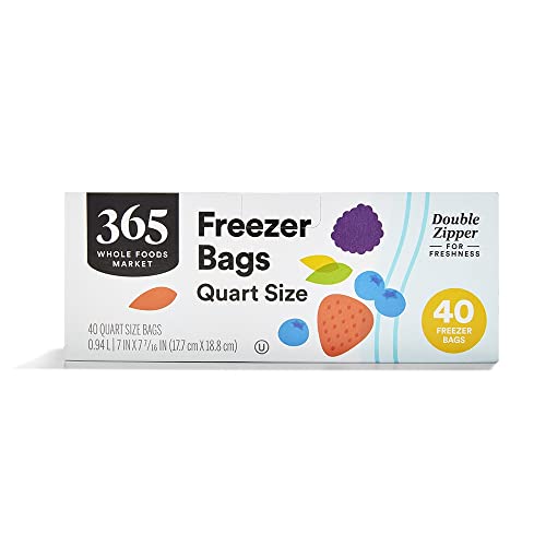 365 Double Zipper Freezer Bags