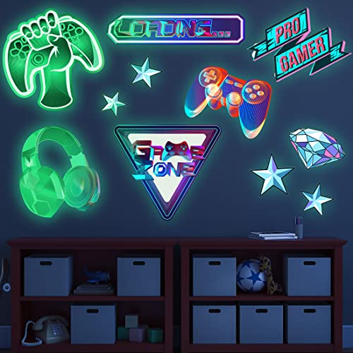 3D Glow in The Dark Gamer Wall Stickers