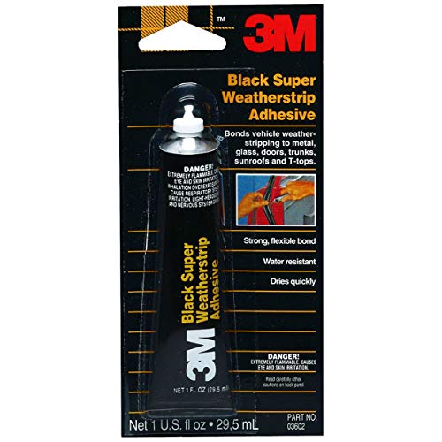 3M Black Super Weatherstrip Adhesive, 03602, 1 fl oz, 1 Per Pack