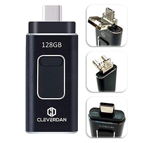 [4-in-1] iPhone & Android 128GB Photo Stick USB 3.0 Flash Drive by Cleverdan
