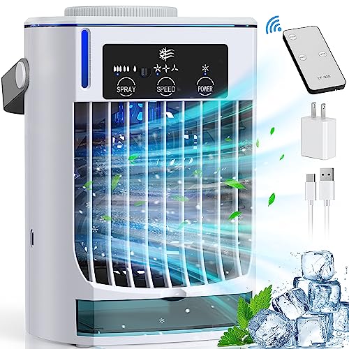 4-in-1 Portable Air Conditioner with Remote Control and Mist Sprayer