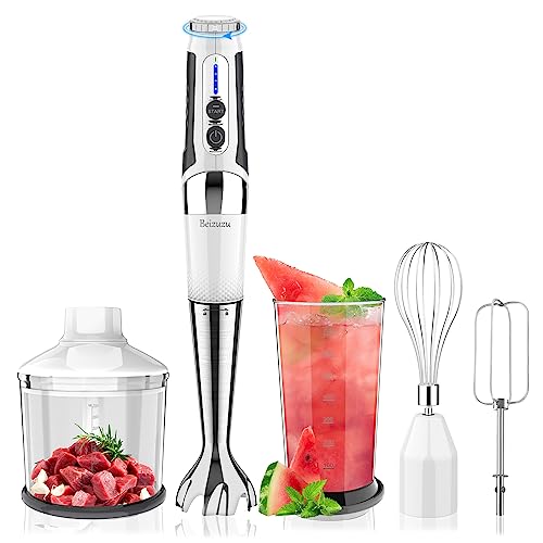 4-in-1 Rechargeable Cordless Immersion Blender Handheld