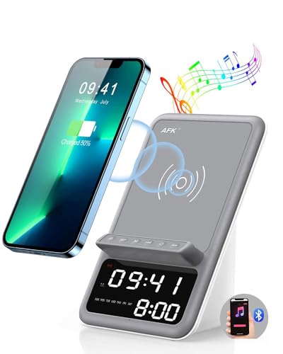 4 in 1 Wireless Charger with Speaker and Alarm Clock