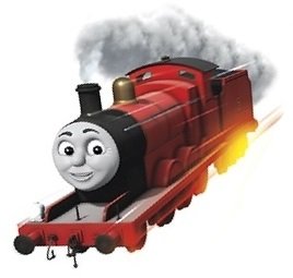 4 Inch James Red No. Number 5 Thomas The Tank Engine & Friends Wall Decal