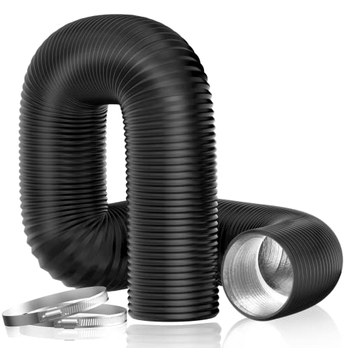 4'' Insulated Flexible Duct 16FT with 2 Duct Clamps