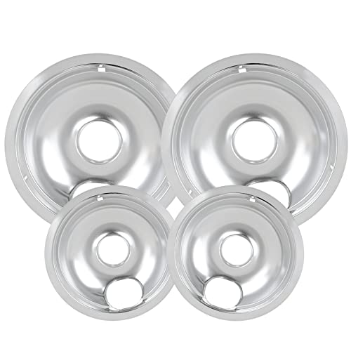 4 Pack Chrome Drip Pans for Stovetop - Premium Quality and Outstanding Performance