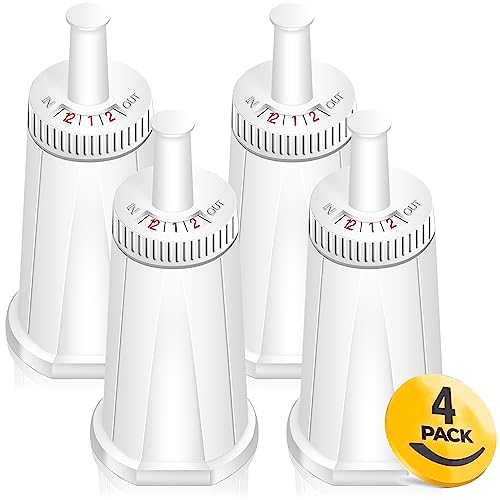 4 Pack Replacement Water Filter for Breville Barista Touch Espresso Machine BES880, Barista Pro BES878, Oracle Touch BES990, Oracle BES980 & Dual Boiler BES920 Bambino ClaroSwiss，#BES008WHT0NUC1