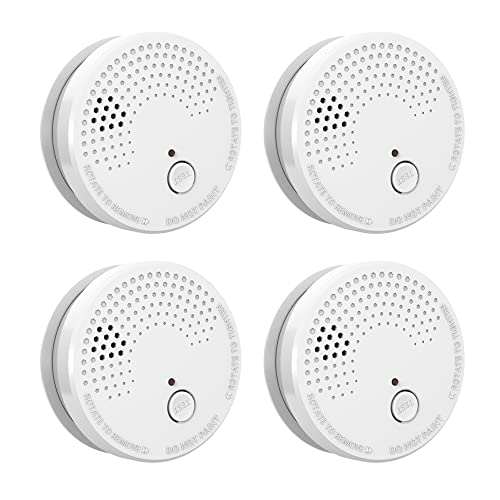 4 Pack Smoke Detector Fire Alarms