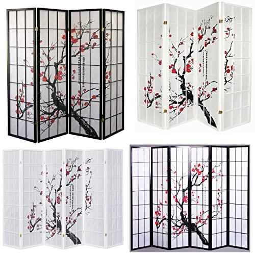 4-Panel Blossom Screen Room Divider