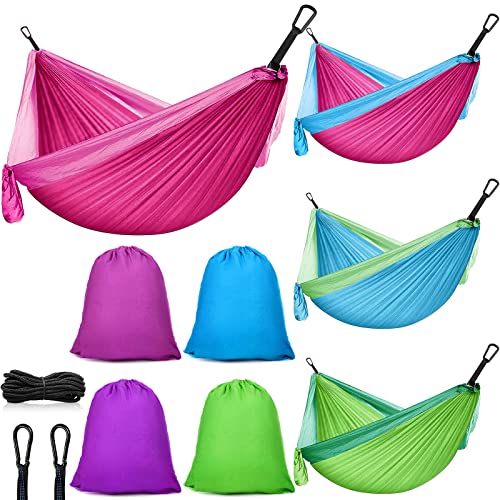 Kids Portable Camping Hammock - Tree Straps & Bag Included