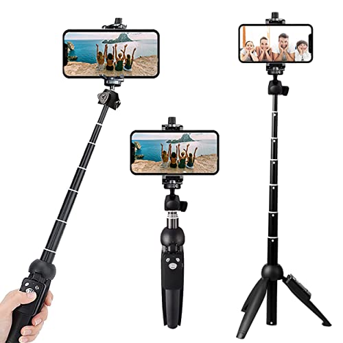 40 Inch Aluminum Alloy Selfie Stick Phone Tripod with Wireless Remote Shutter