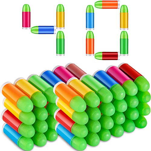 Colorful Glow-in-the-Dark Rubber Toy Bullets for M1911, C96, 45 ACP