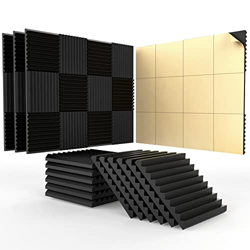 48 Pack Acoustic Panels With Self-Adhesive