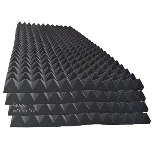 48 'X 24 'X 2' Black Acoustic Panels Studio Soundproofing Tiles