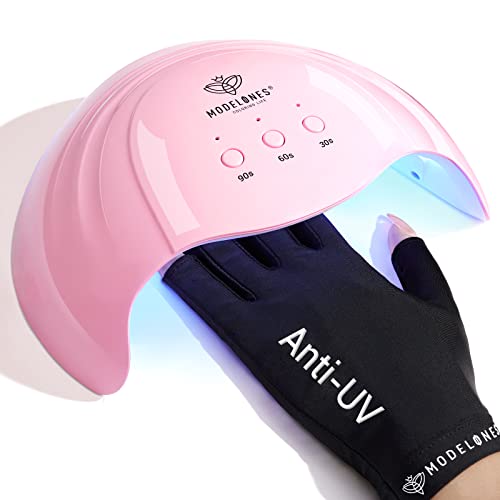 48W Nail Dryer with Timer Settings and UV Gloves Kit