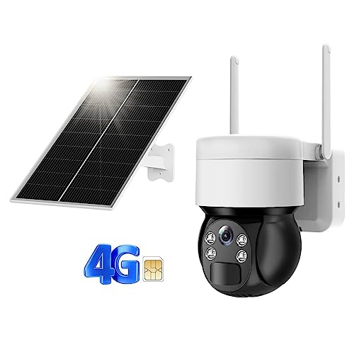 HOSAFE 4G LTE Solar Battery Outdoor Camera: No WiFi, 2k Night Vision, 2-Way Talk