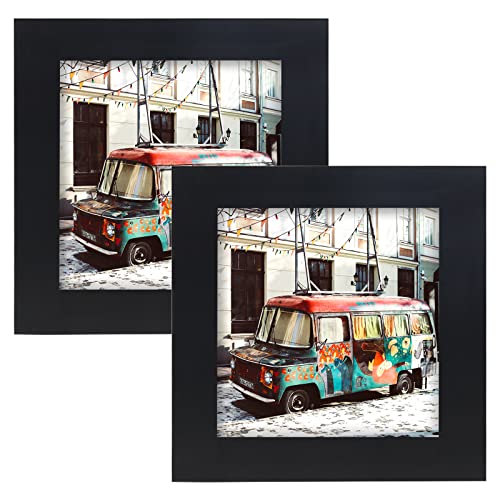 4x4 Black Nature Solid Wood Picture Frames