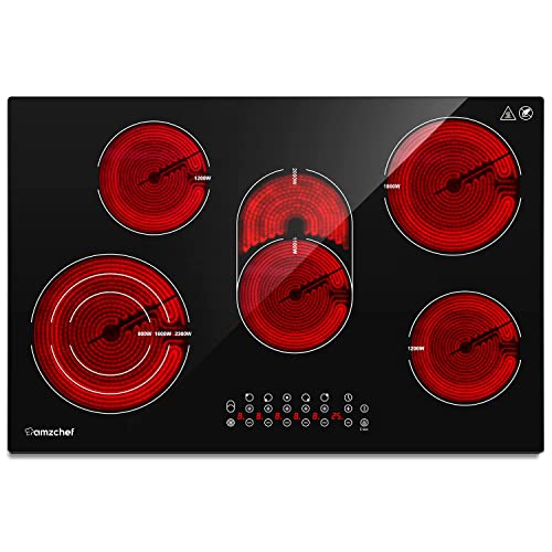 5-Burner Electric Cooktop with Touch Control