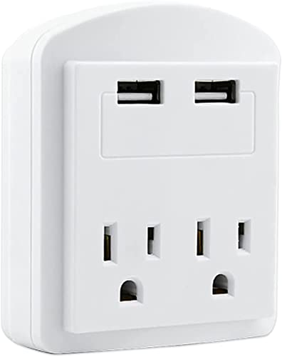 5 Core European Travel Plug Adapter with USB & Surge Protector