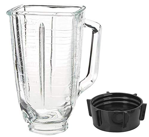 5-cup Square Top Glass Jar and Base Cap Set