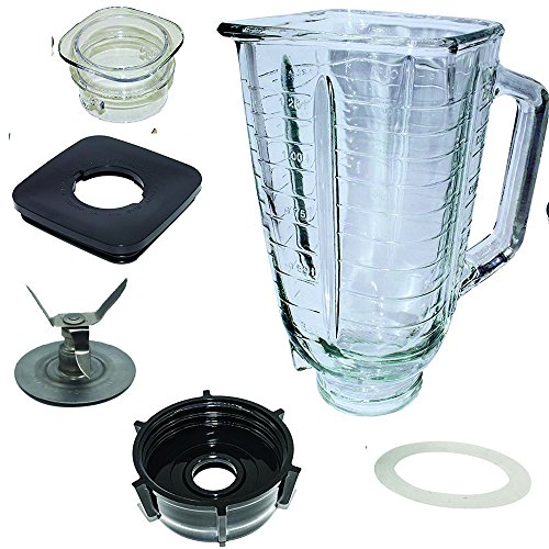 5 Cup Square Top Glass Jar Assembly