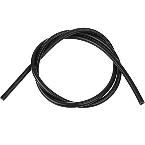 5 Feet Length High Temperature Silicone Vacuum Tubing Hose for Multiple Use (Black,1/4 inch, 6 mm)