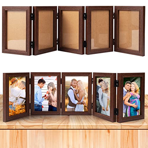 5 Folding 4" x 6" Hinged Picture Frame