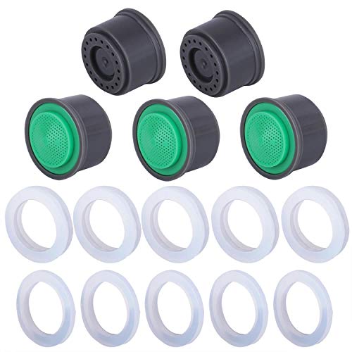 5 Pack 0.5 GPM Water-Saving Sink Faucet Aerator Insert Replacements