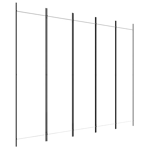 White Fabric Folding Room Divider by FurturHome